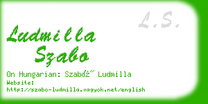 ludmilla szabo business card